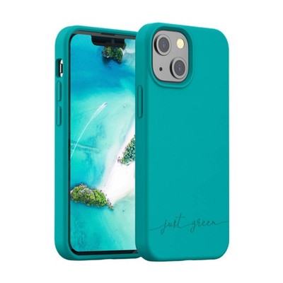 JUST GREEN, Schutzhülle für iPhone 13 Mini Natura Recycelbar, Blau