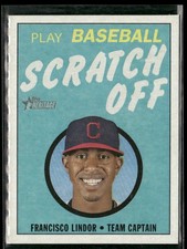2019 Topps Heritage #12 Francisco Lindor 1970 Scratch-Offs - Unscratched *Read