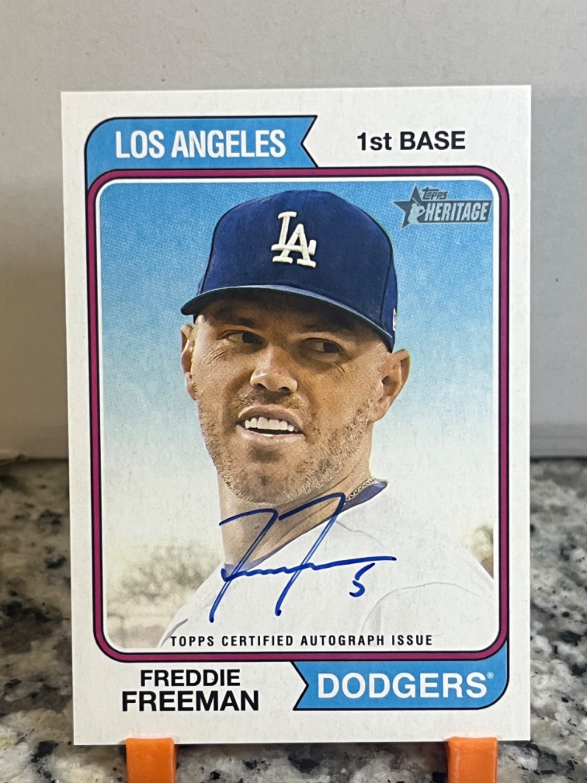 Freddie Freeman 2023 Topps Heritage #ROA-FF Real One Autographs
