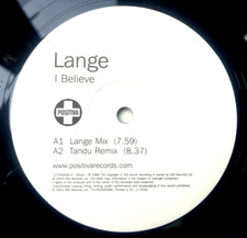 LANGE - I BELIEVE - 12” VINYL RECORD - 90S 2000S IBIZA TRANCE DJ