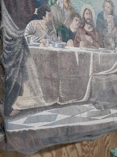 Chatham Last Supper Throw Blanket Vintage Religious Tapestry Jesus Church Christ - Bild 6 von 6