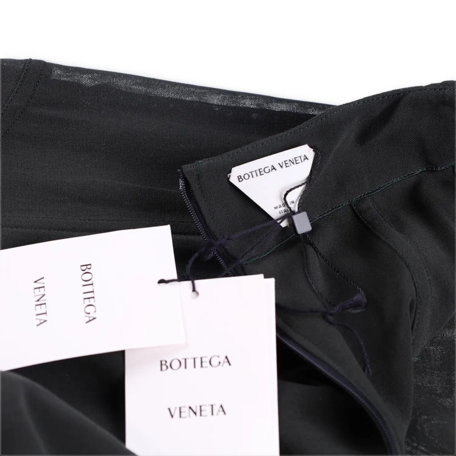 BOTTEGA VENETA Womens Skirt High Waist Asym. Embroidered Flare Green 40 RRP 3905 image 6