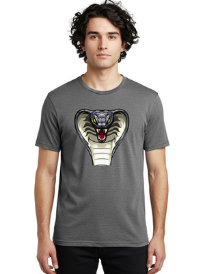 Cobra-Snake Mens Graphic Tee, 100% Cotton, Casual Summer Wear