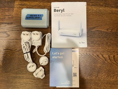 GL.iNet GL-MT1300 Beryl Wireless Travel Router White (multiple power options)