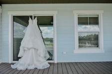 White Beaded Sleeveless V-Neck Ball Gown Wedding Dress Plus Size with Train
