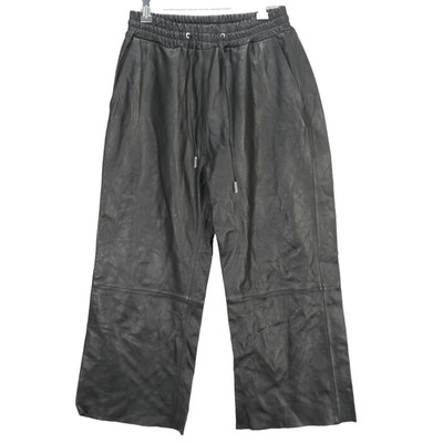 Oakwood schwarze Leder Jogginghose Gummibund weites Bein S Urban Luxe Nappa