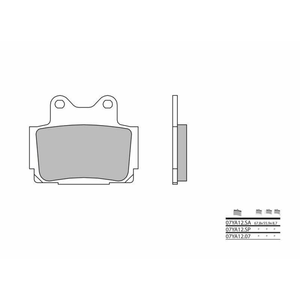 Free Shipping Brembo Sintered Brake Pads 07YA12SA For Motorcycle