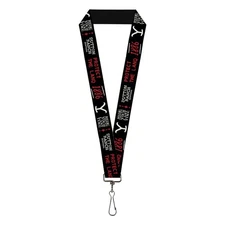 Buckle-Down Yellowstone Show Lanyard, Yellowstone Dutton Ranch 1886 Icons Black