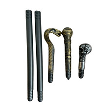 Zepter aus Kunststoff für König des Sensenmanns, Schädel, Zepter und Schlange