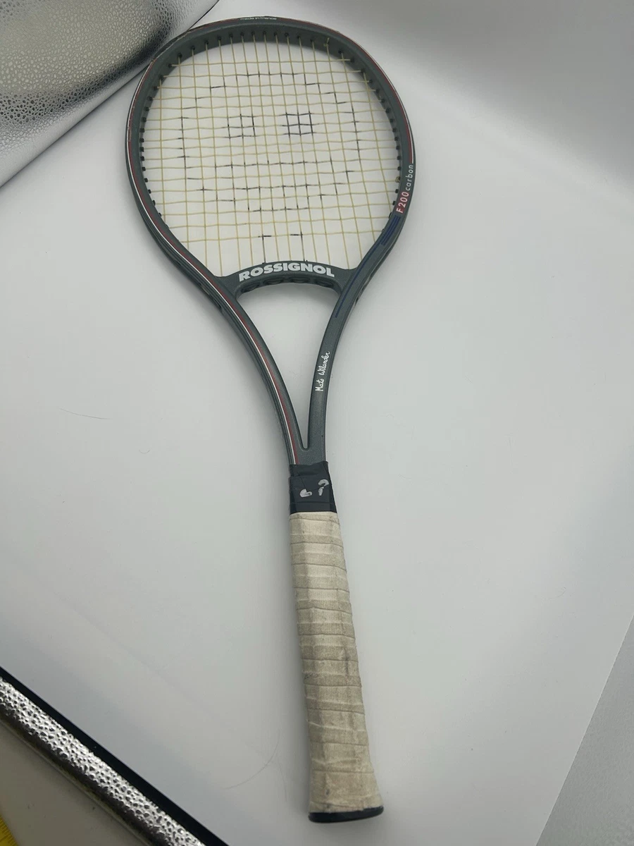 Raquette De Tennis Vintage Rossignol F200 Carbon - Début Des Années 80 - Avec Son étui D'origine