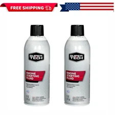 Super Tech Engine Starting Fluid 11 fl oz Helps Engines Start Faster (2 Pack)