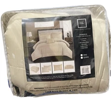 Chic Home Jordyn Minimalist Traditional 4 Pc. Comforter Set - KING - Beige