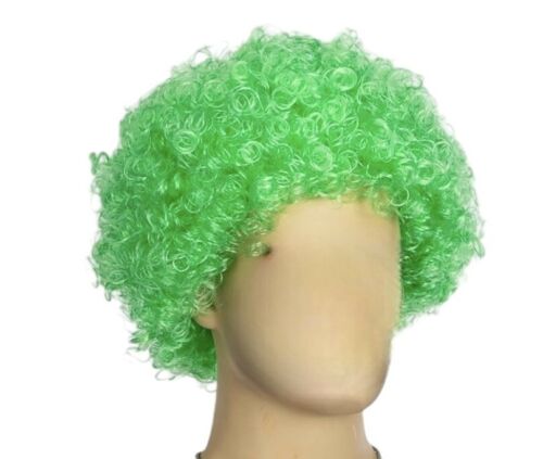 Grüne Afro Perücke versaut lockig 70er 80er Cosplay Disco Perücke Halloween Hippie Clown - Bild 3 von 6