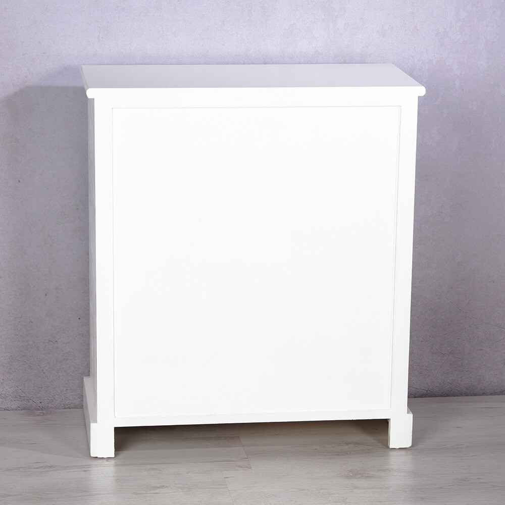 Kommode Anrichte Sideboard 6 Schubladen Patchwork Shabby Schrank weiß grau braun