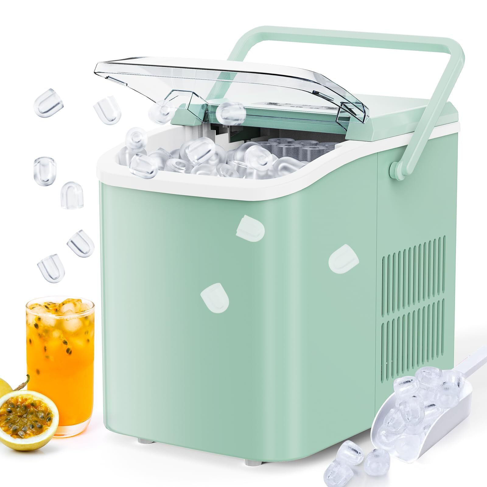 Portable Ice Maker Countertop 9 Ice Cubes in 6 Minutes-image