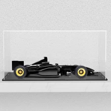 Clear Acrylic Display Case 10x5x5 Inch Box with Black Base for Model Cars