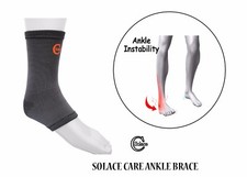 Solace Care Bamboo Charcoal Ankle Support Arthritis Sport Sock Injury Pain Brace