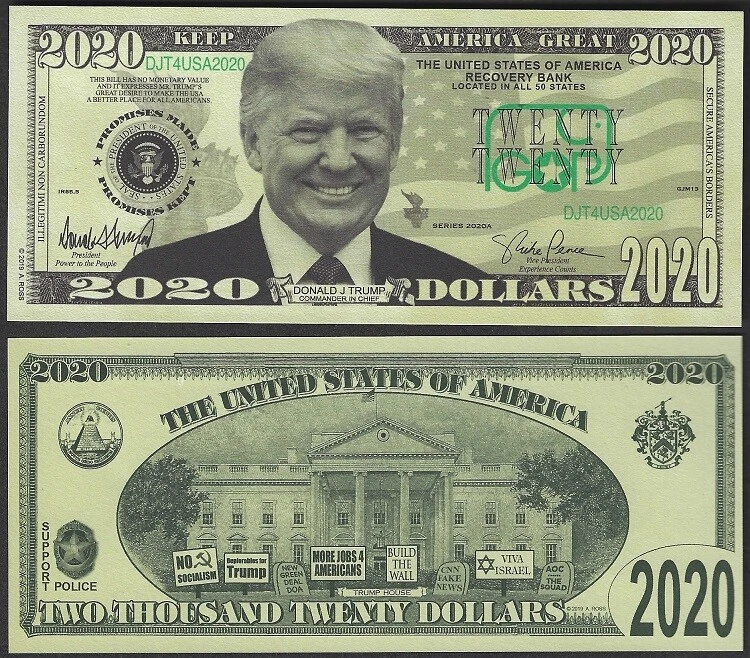 PAD OF 25 Bills - Donald J. Trump 2020 Keep America Great Note Limited Supply
