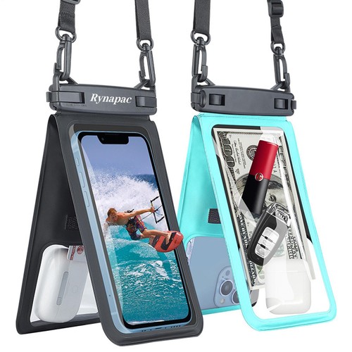 Double Space Waterproof Phone Pouch 1 OR 2 Pack Waterproof Phone Lanyard C - 第 1/14 張圖片