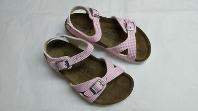 Birkis Tuvalu Kinder Mädchen Sandalen Little Check Pink Karos Schuhe 332713