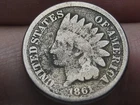 1861 Copper Nickel Indian Head Cent Penny- Good/VG Details