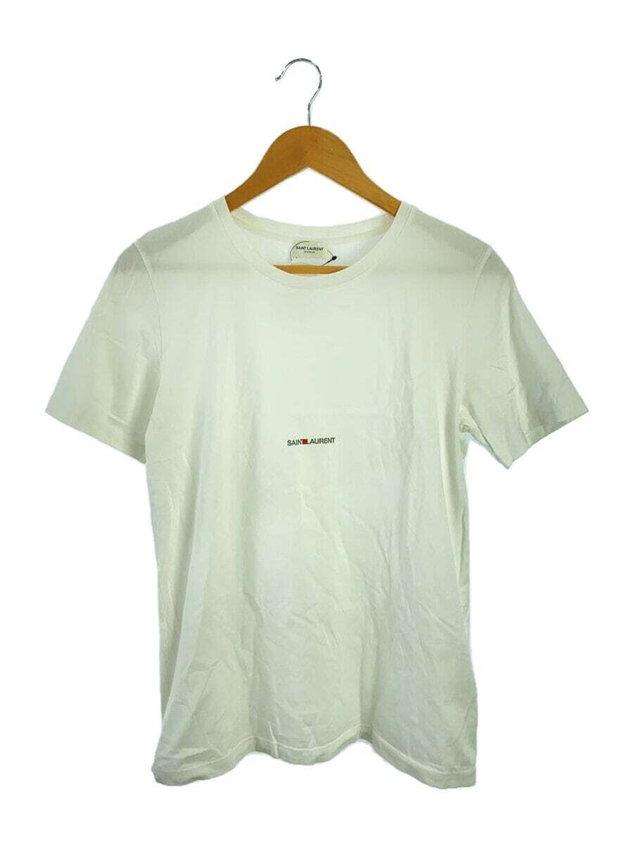 T shirt SAINT LAURENT con logo frontale bianca S