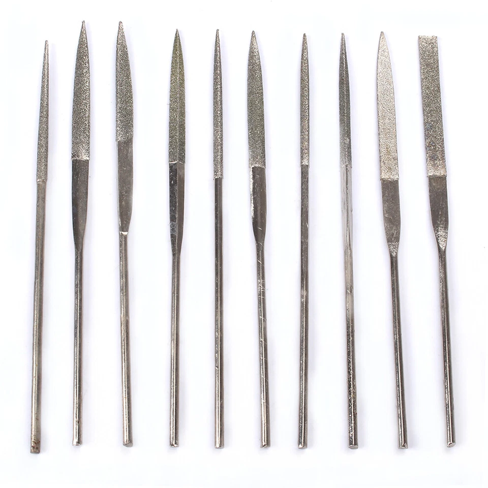 10Pc 140mm Diamond Needle File Set Jeweler Tool Ceramic File Repair Carving Tool - Image 4 of 4