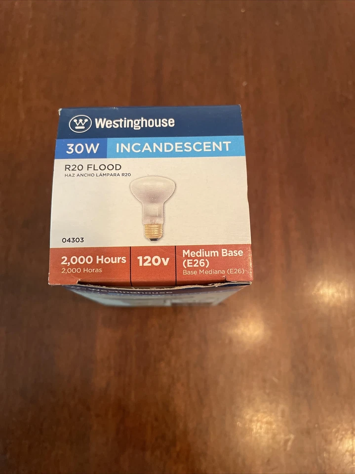 BULB-FLD 30W R20 M BASE by WESTINGHOUSE MfrPartNo 04303, PartNo 4303, by Westing - Image 4 of 4