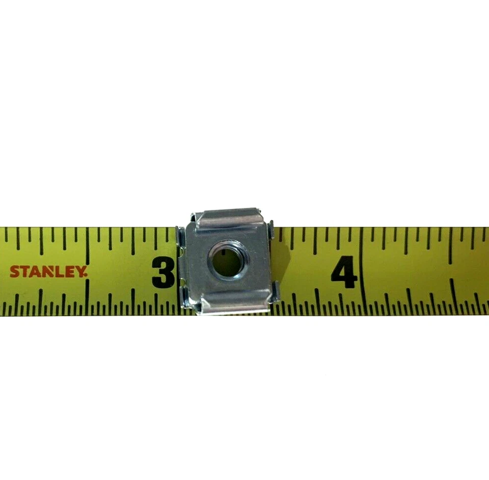 Porcas de gaiola Ford cativas tipo quadrado 10-24 parafuso tamanho 3/8" furo zinco 10 peças 212 - Imagem 4 de 4