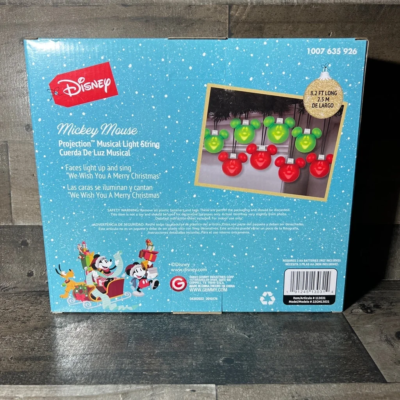 Disney Christmas Mickey Mouse Projection 8 Musical Light String