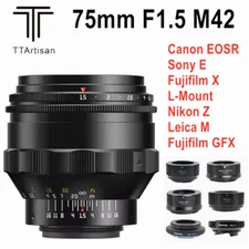 TTArtisan 75mm F1.5 Full Frame Swirly Bokeh Magic Lens for M42 Sony Canon Nikon 
