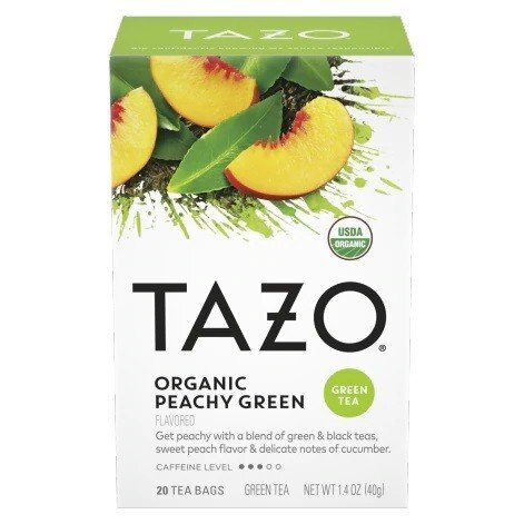 Tazo Teas Персиковый зеленый чай, органический, 20 пакетиков