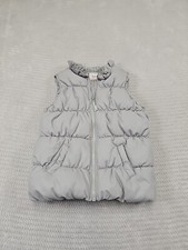 Gymboree Puffer Vest Girls Medium 7/8 Gray Full Zip