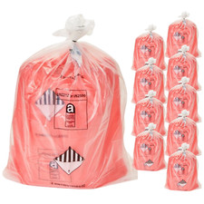 Asbestos Waste Sacks, Removal Rubbish Bags, Double Bagged, Fully UN Certified