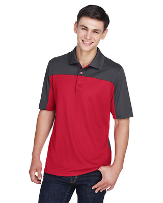 Core 365 Mens Balance Colorblock Performance 100% Polyester Pique Polo CE101 