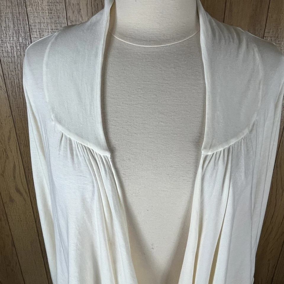 Cárdigan abierto de terciopelo (talla S) para Anthropologie marfil manga larga Foto 2 de 4