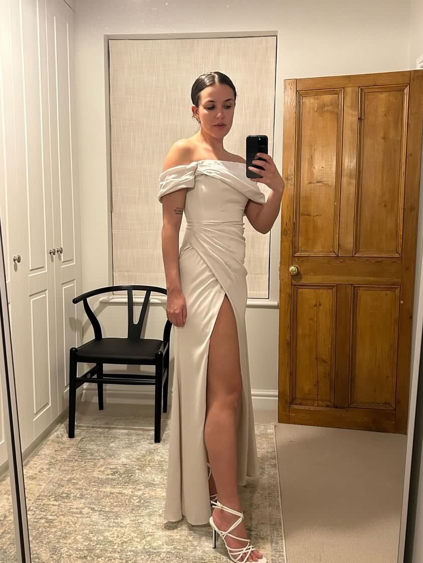 asos silver bridesmaid dress ASOS Design Dresses