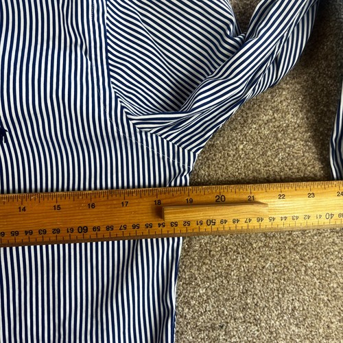 Polo Ralph Lauren Shirt Mens 14.5 XS Blue Striped Formal Regular Long Sleeve - Picture 8 of 10