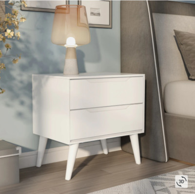Table Nightstand End Bedside Modern Bedroom Drawers High Storage Side Cabinet