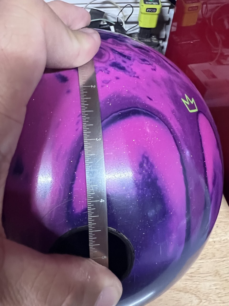 USED - Bowling Ball - 15 Pound -BRUNSWICK "RHINO Magenta"  - 15 LB - NICE!!