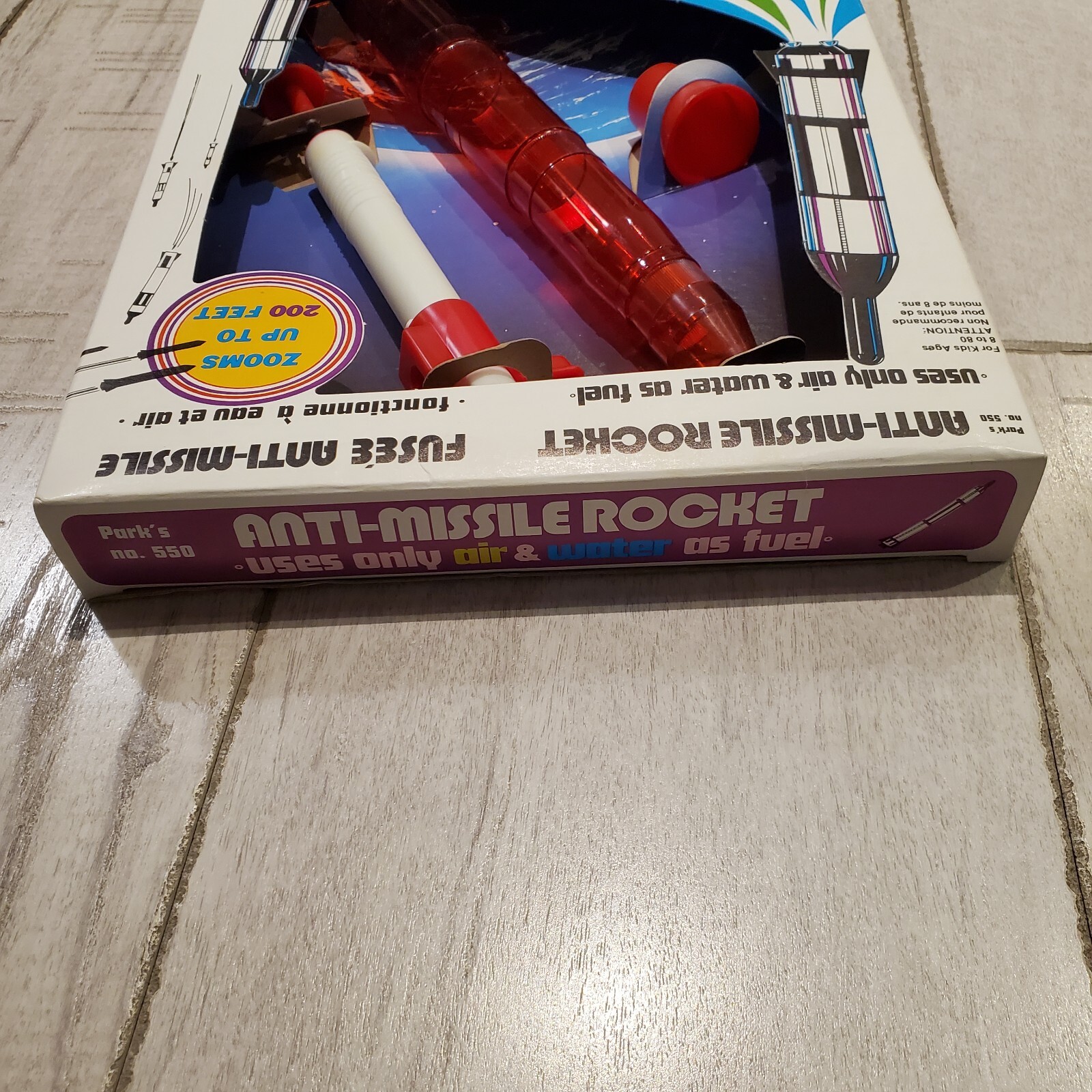 Vintage Park Plastics Anti-Missile Rocket No 550 200ft Uses Air & Water NEW VHTF