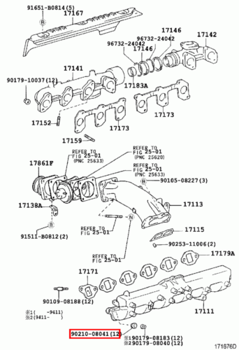Genuine LandCruiser 80 Series 1HD 1HZ Intake Manifold Rubber Seal Washer x12 - Picture 16 of 20