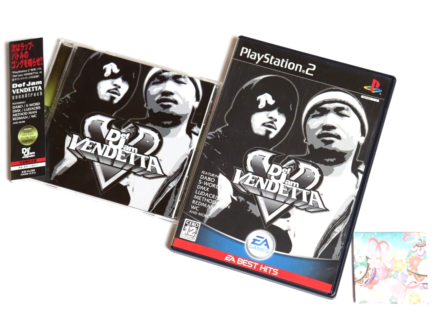 Lot 2 PS2 Def Jam Vendetta soundtrack Set Sony Playstation 2 Game Japan