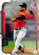 Henderson Alvarez 2015 Bowman baseball base card #84 Miami Marlins