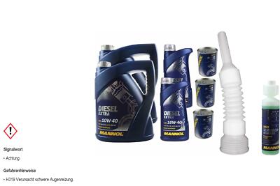 12L MANNOL Motoröl SAE 10W-40 DIESEL EXTRA inkl. Additiv Auslaufschlauch