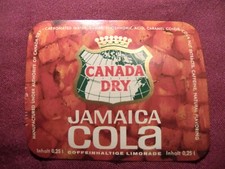 FLASCHEN-ETIKETTEN CANADA DRY JAMAICA COLA - NEU