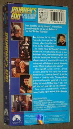 Star Trek TNG Journey's End VHS Tape - Picture 2 of 2