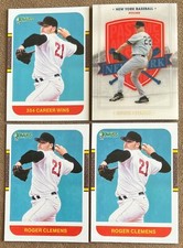 Roger Clemens 2021 Panini Lot - America's Pastime, Donruss Retro, Variation x4