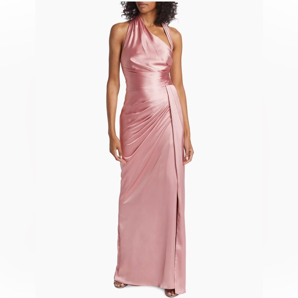 Zuhair Murad Draped Satin Asymmetrical Dress | eBay