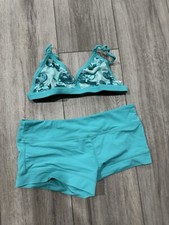 California Kisses 2 pieces Matching Sets Girl Turquoise Sequins size J S 